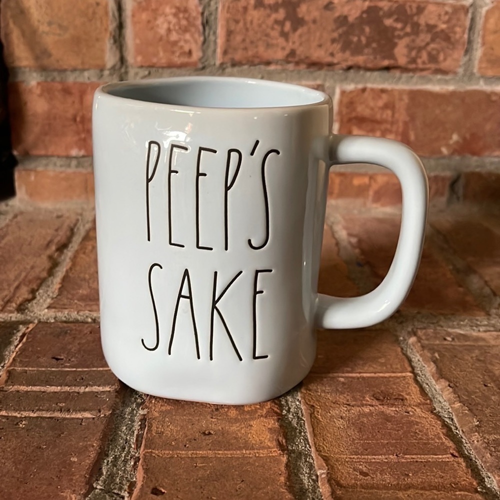 Rae Dunn Peep's Sake Light Blue Mug